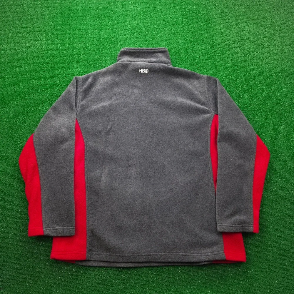 Vintage HBO Inside the NFL Quarter Zip Fleece Pullover Sweater Mens Large